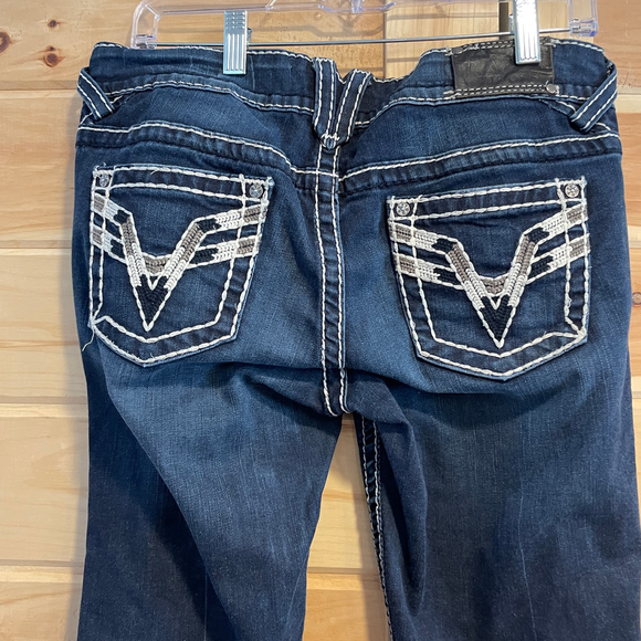 Women's Vigoss Blue The Chelsea Flare Jeans 9/10 - Picture 8 of 10